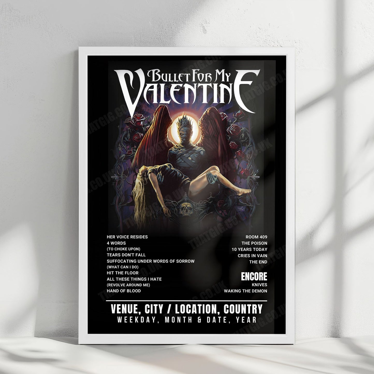 Bullet for My Valentine Setlist Poster - Saitama Super Arena, Saitama - October 13th, 2025