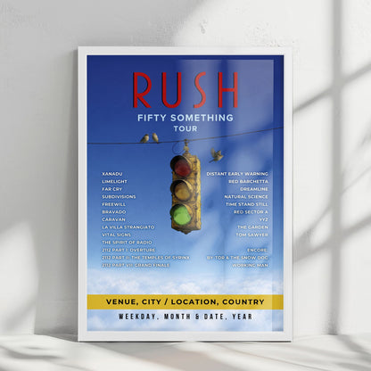 Rush Setlist Poster - Scotiabank Arena, Toronto - August 7th, 2026