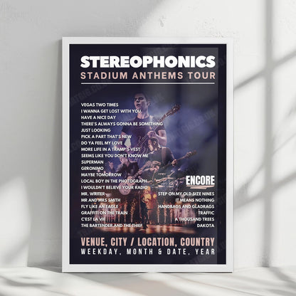 Stereophonics Setlist Poster - Virgin Media Park, Cork - June 7th, 2025