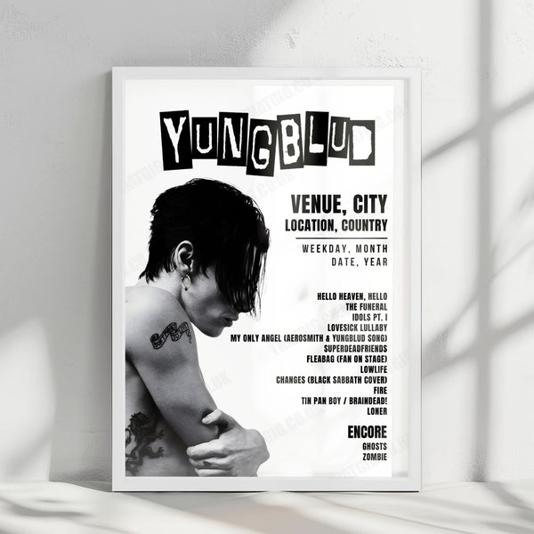 YUNGBLUD Setlist Poster - Howard Stern Radio Program, New York - December 15th, 2025