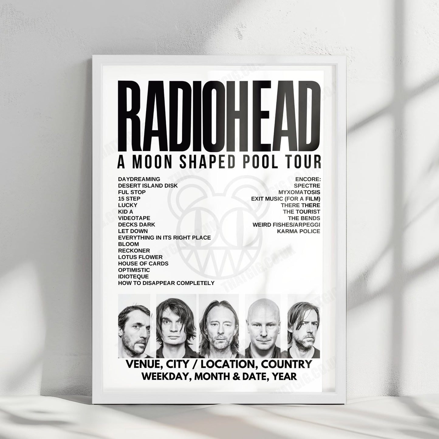Radiohead Setlist Poster - Festivalpark, Werchter - June 30th, 2017
