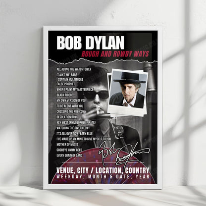 Bob Dylan Setlist Poster - 3Arena, Dublin - November 25th, 2025