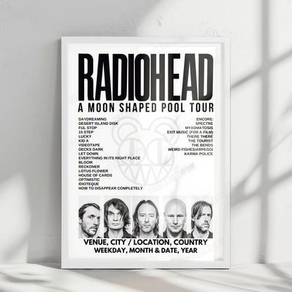 Radiohead Setlist Poster - PPG Paints Arena, Pittsburgh - July 26th, 2018