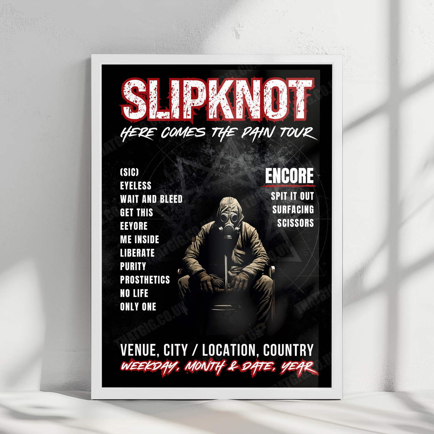 Slipknot Setlist Poster - Intuit Dome, Inglewood, CA, USA - September 13th, 2024