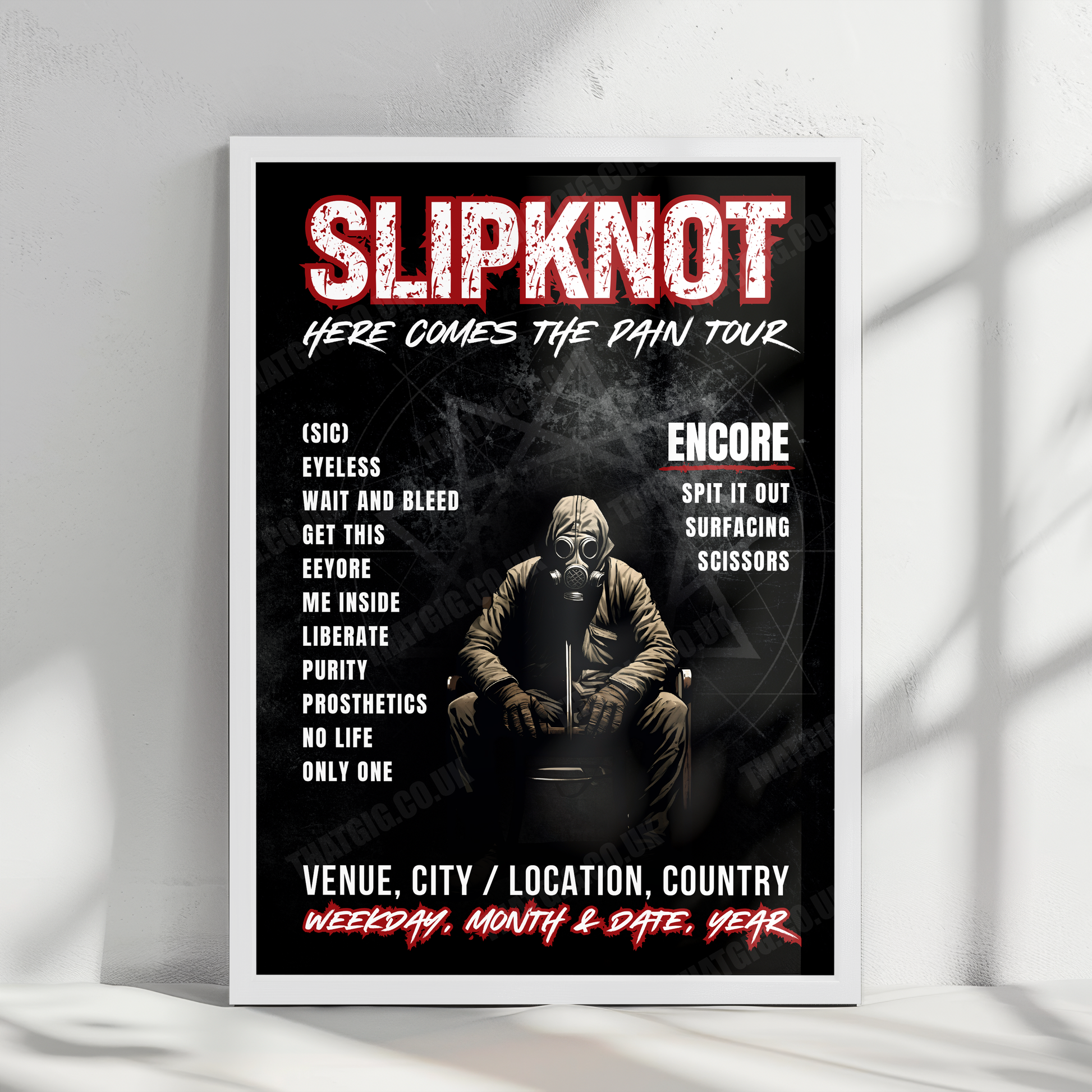 Slipknot Setlist Poster - Intuit Dome, Inglewood, CA, USA - September 13th, 2024