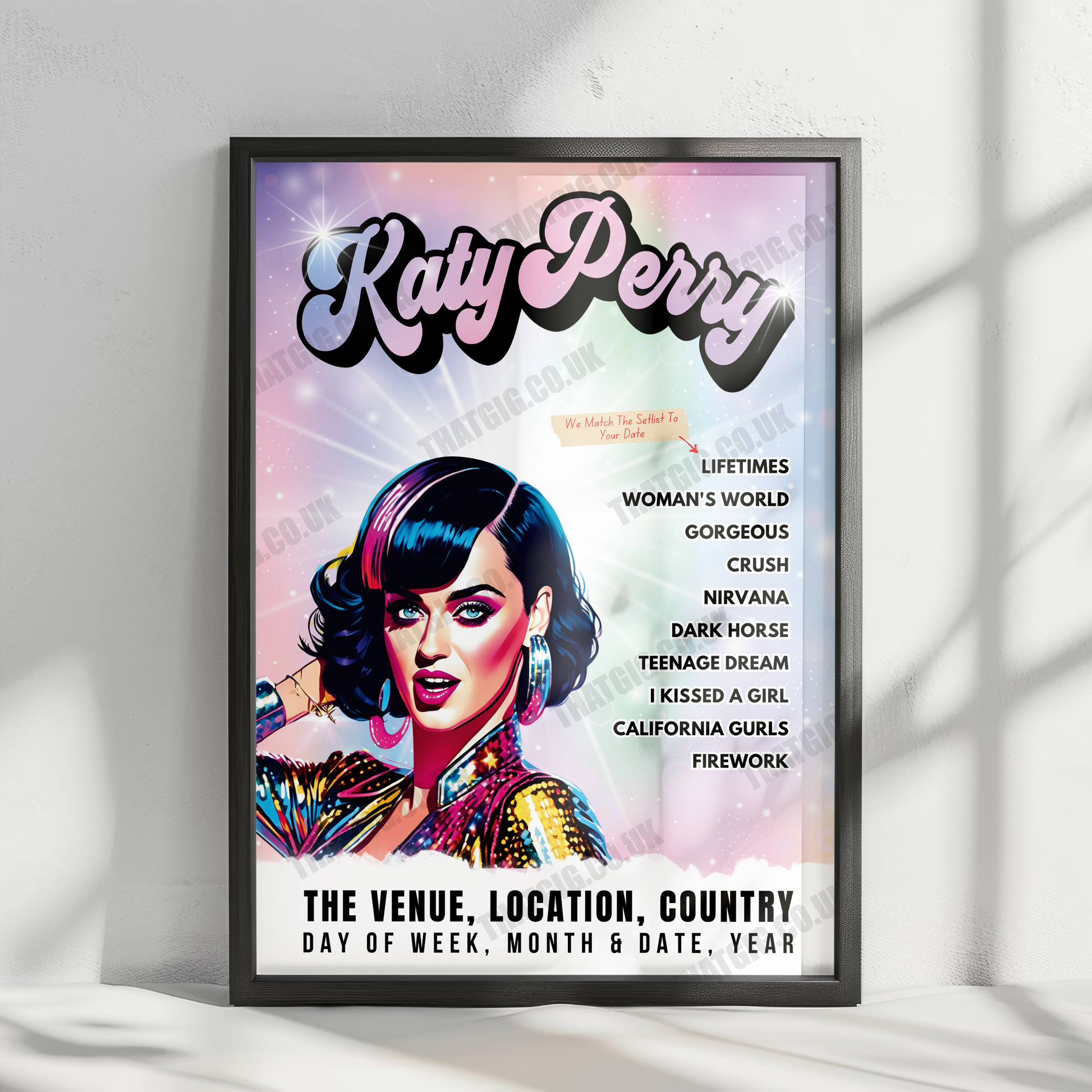 Katy Perry Setlist Poster - Resorts World Theatre Las Vegas - November 4th, 2023