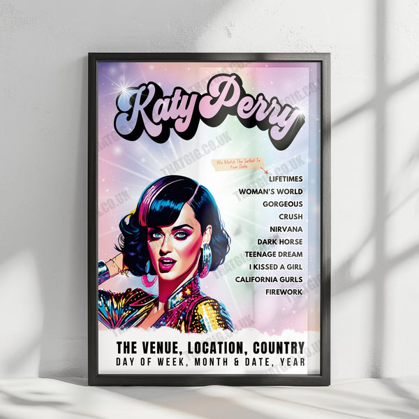 Katy Perry Setlist Poster - Melbourne Cricket Ground - September 28th, 2024