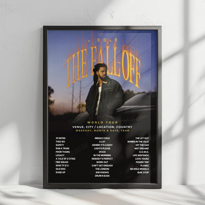 J. Cole Setlist Poster - The O2 Arena, London - October 20th, 2026