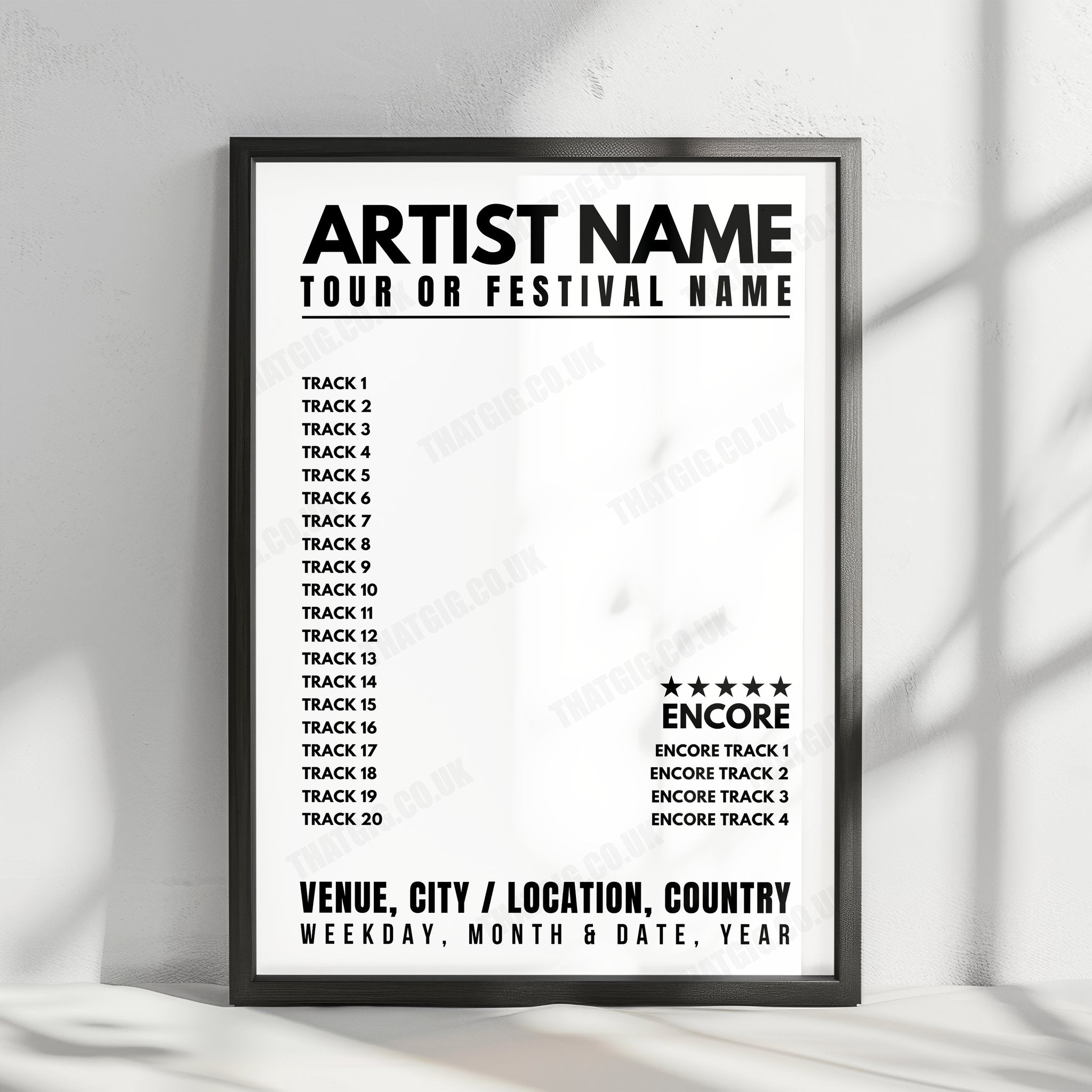 Setlist Graphics Designs The Home of Album Art Posters, Setlist Posters & Mugs | Shop That Gig