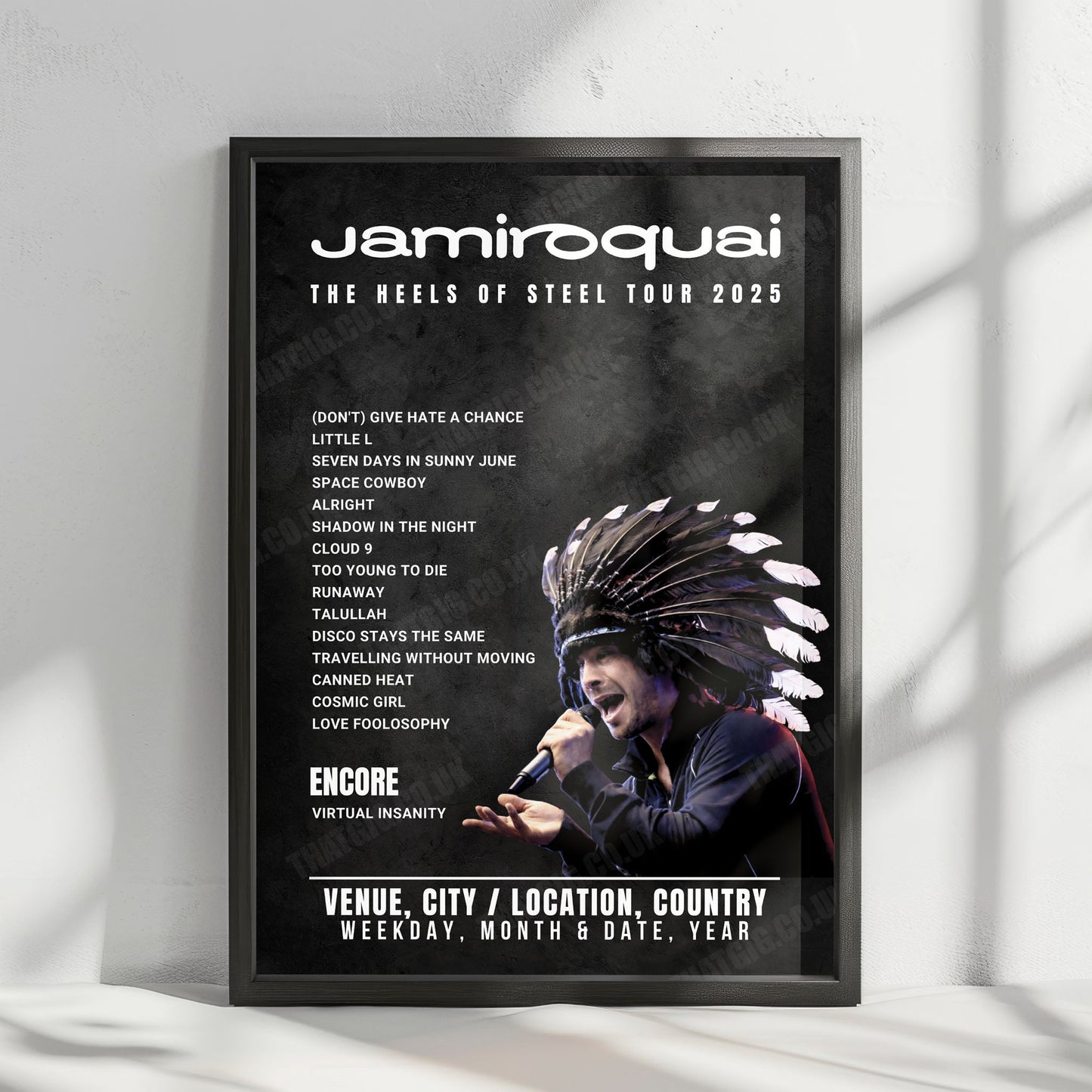 Jamiroquai Setlist Poster - Uber Arena, Berlin - November 19th, 2025
