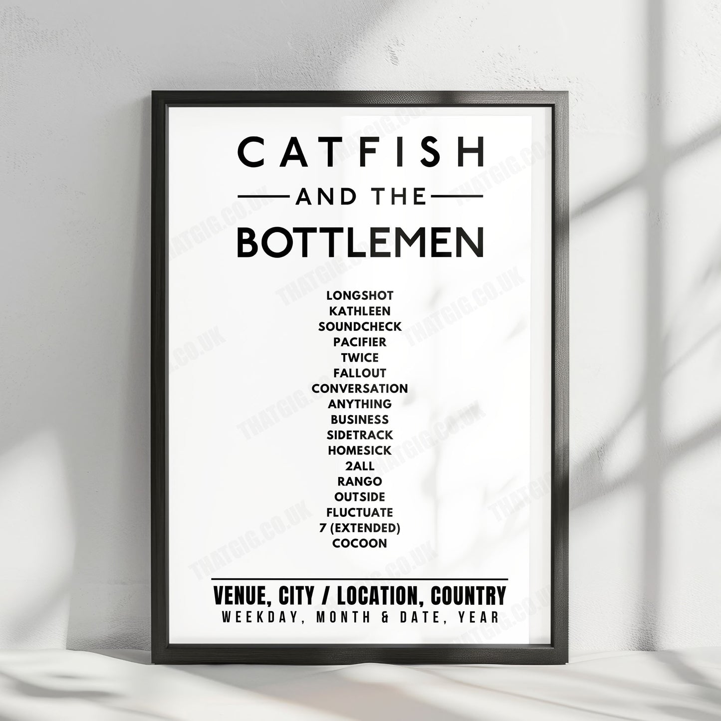 Catfish and the Bottlemen Setlist Poster - Exhibition, London - February 8th, 2020