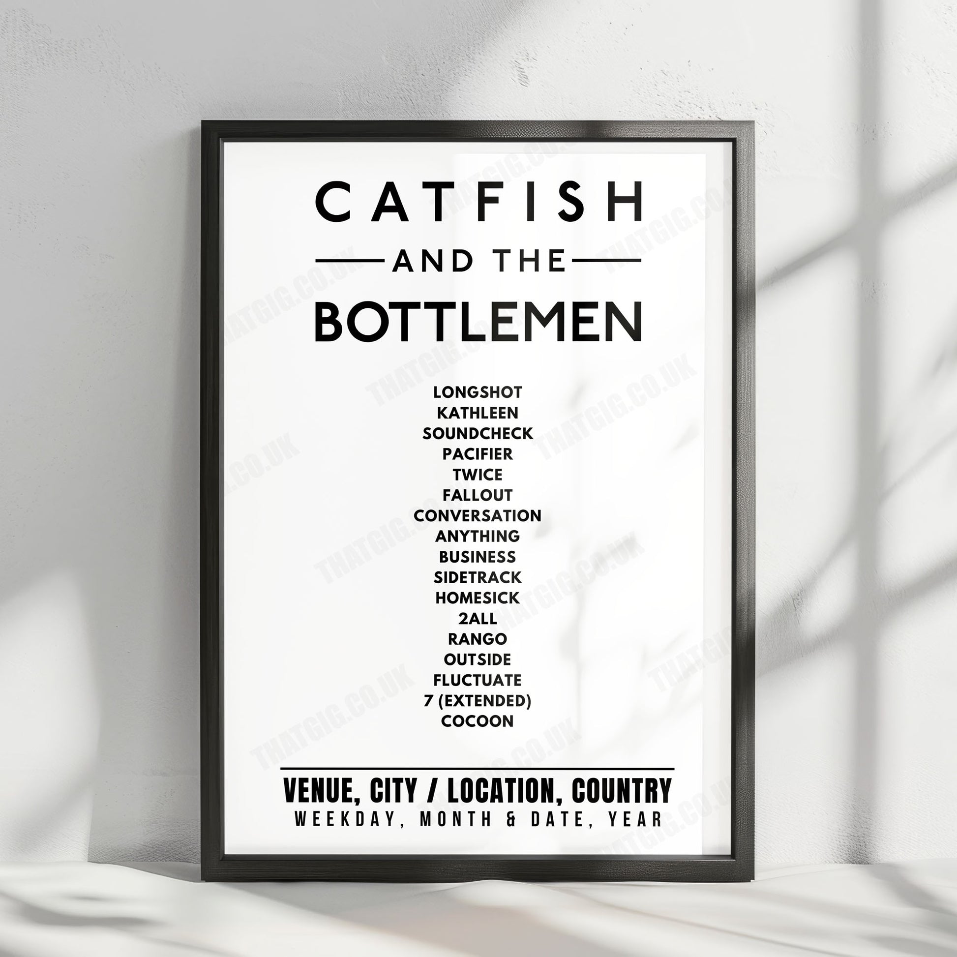 Catfish and the Bottlemen Setlist Poster - Exhibition, London - February 8th, 2020