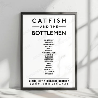 Catfish and the Bottlemen Setlist Poster - Trix Zaal, Borgerhout - February 2nd, 2020