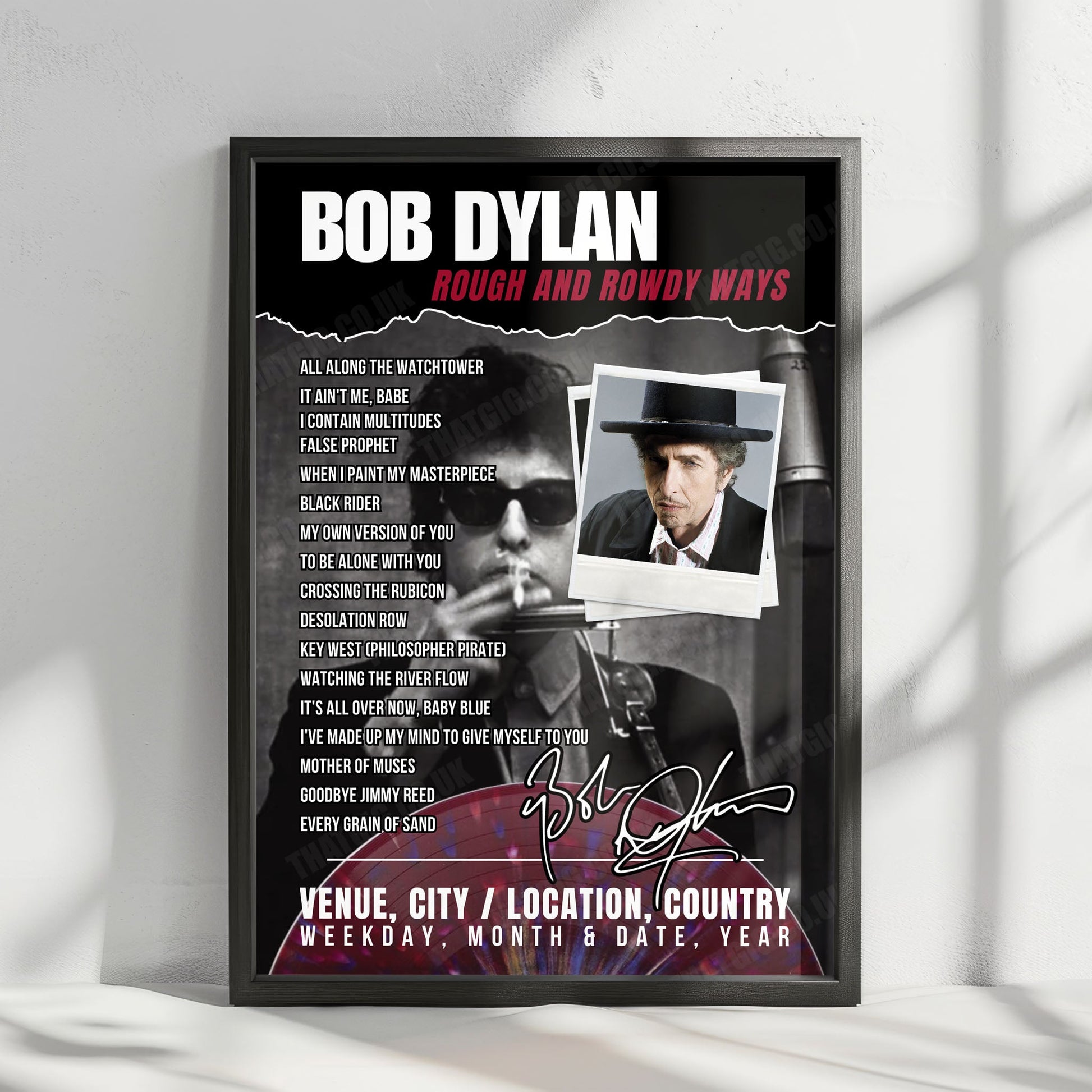 Bob Dylan Setlist Poster - 3Arena, Dublin - November 25th, 2025