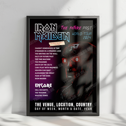 Iron Maiden Setlist Poster - Rogers Place, Edmonton - September 30th, 2023