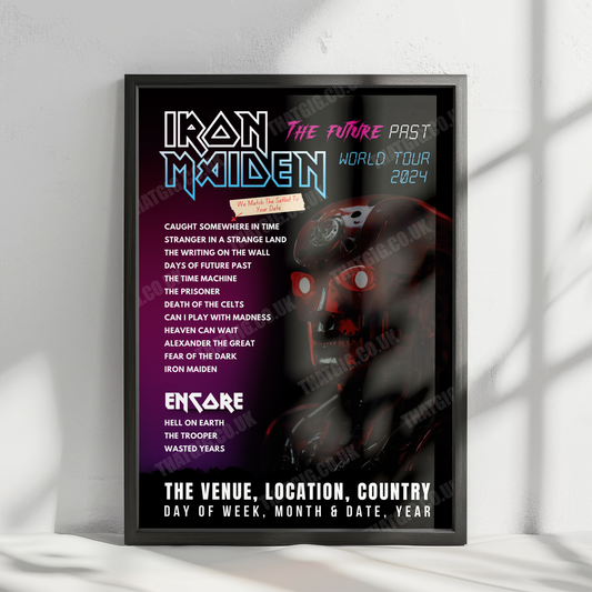 Iron Maiden Setlist Poster - Rogers Place, Edmonton - September 30th, 2023