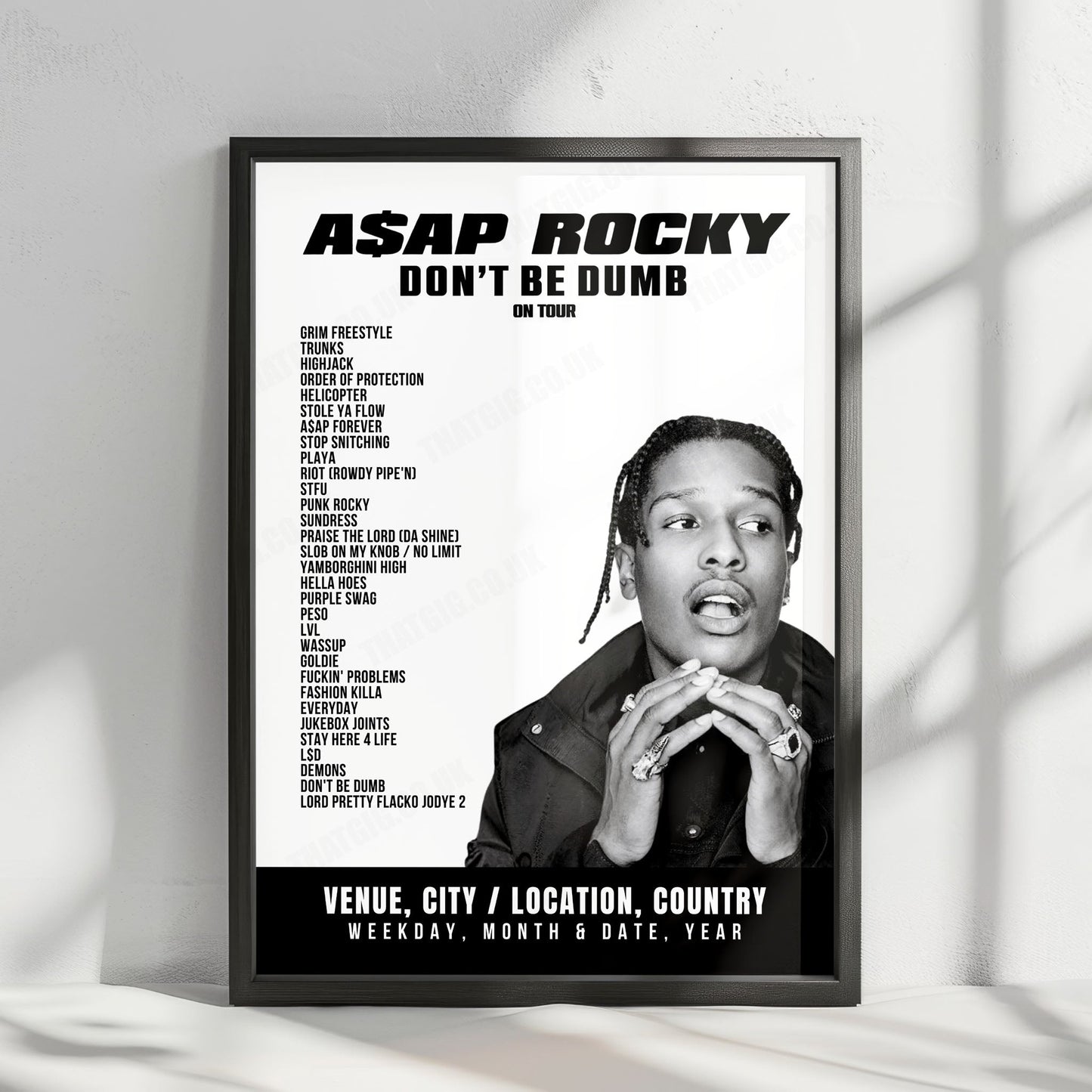 A$AP Rocky Setlist Poster - Olympiahalle, Munich - September 11th, 2026