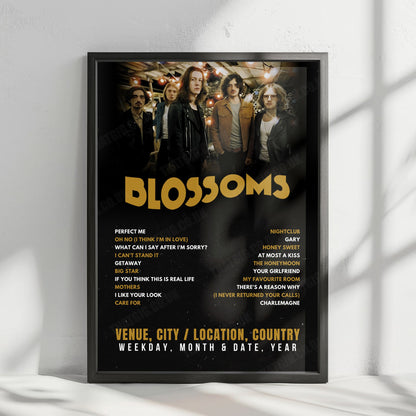 Blossoms Setlist Poster - St. Anne's Park, Dublin - May 30th, 2025