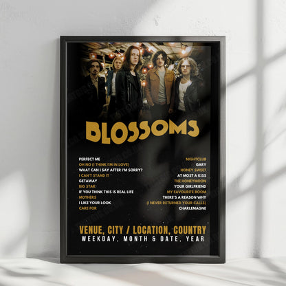 Blossoms Setlist Poster - The Academy, Dublin - November 15th, 2024