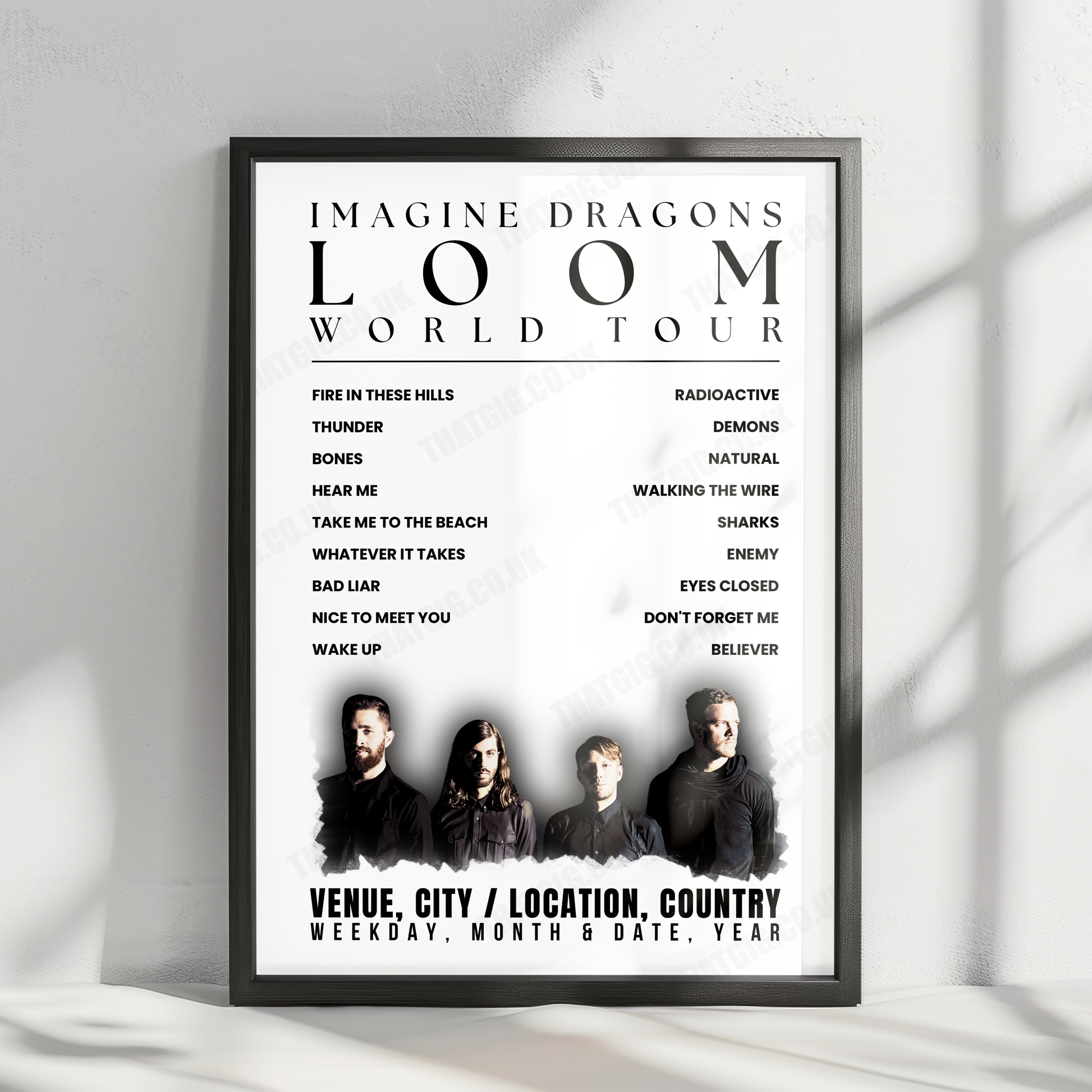 Imagine Dragons Setlist Poster - Isleta Amphitheater, Albuquerque - October 9th, 2024