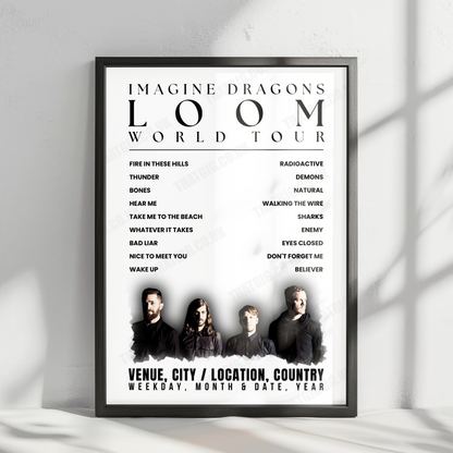 Imagine Dragons Setlist Poster - Isleta Amphitheater, Albuquerque - October 9th, 2024