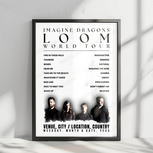 Imagine Dragons Setlist Poster - Isleta Amphitheater, Albuquerque - October 9th, 2024