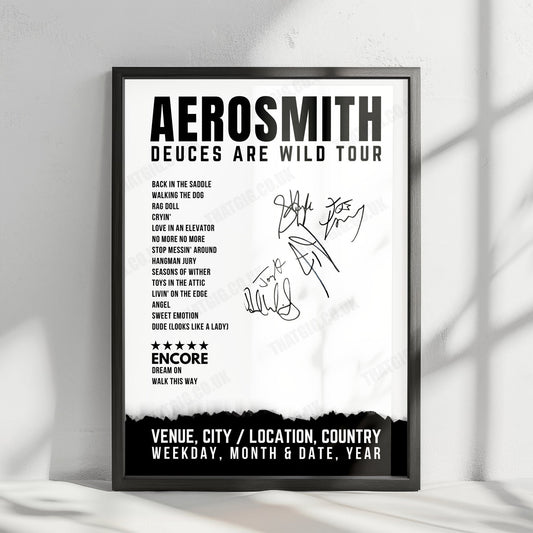 Aerosmith Setlist Poster - Park Theater at Park MGM, Las Vegas - April 6th, 2019