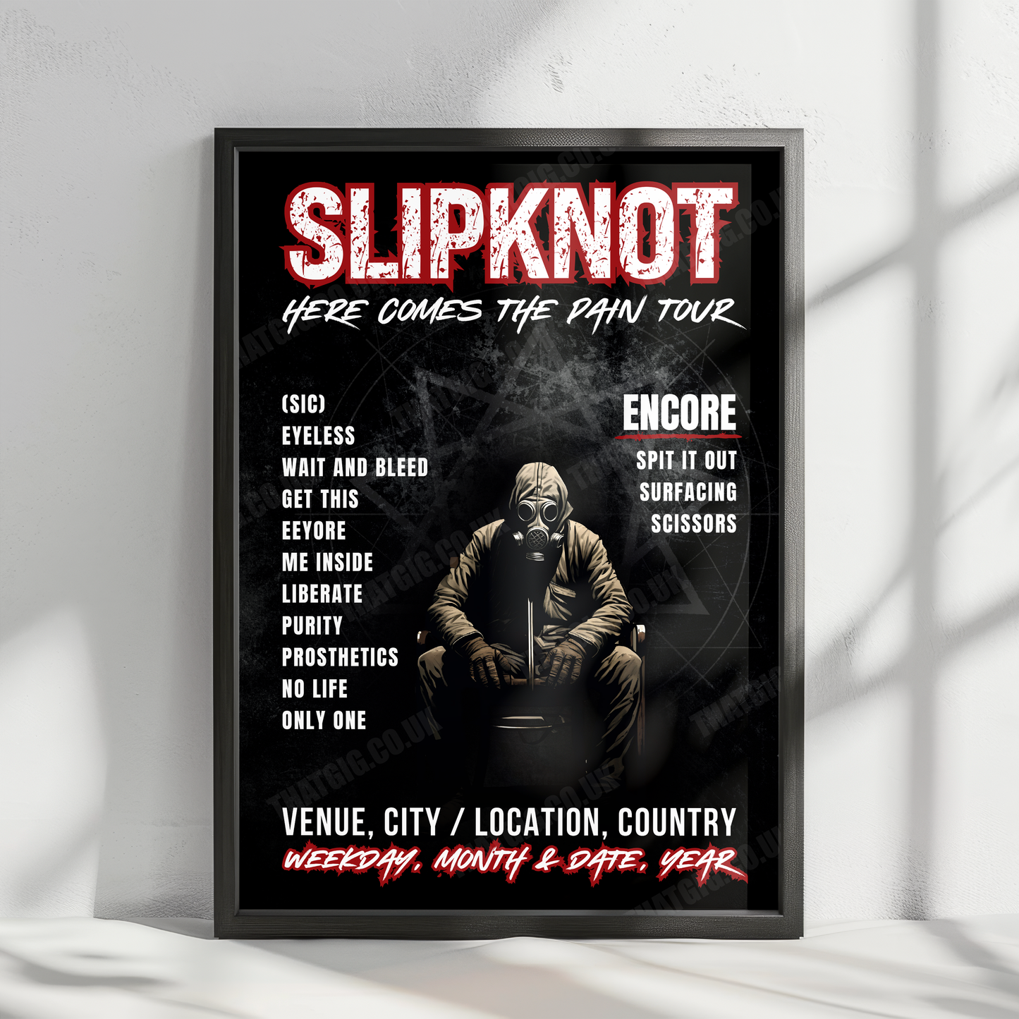 Slipknot Setlist Poster - Intuit Dome, Inglewood, CA, USA - September 13th, 2024