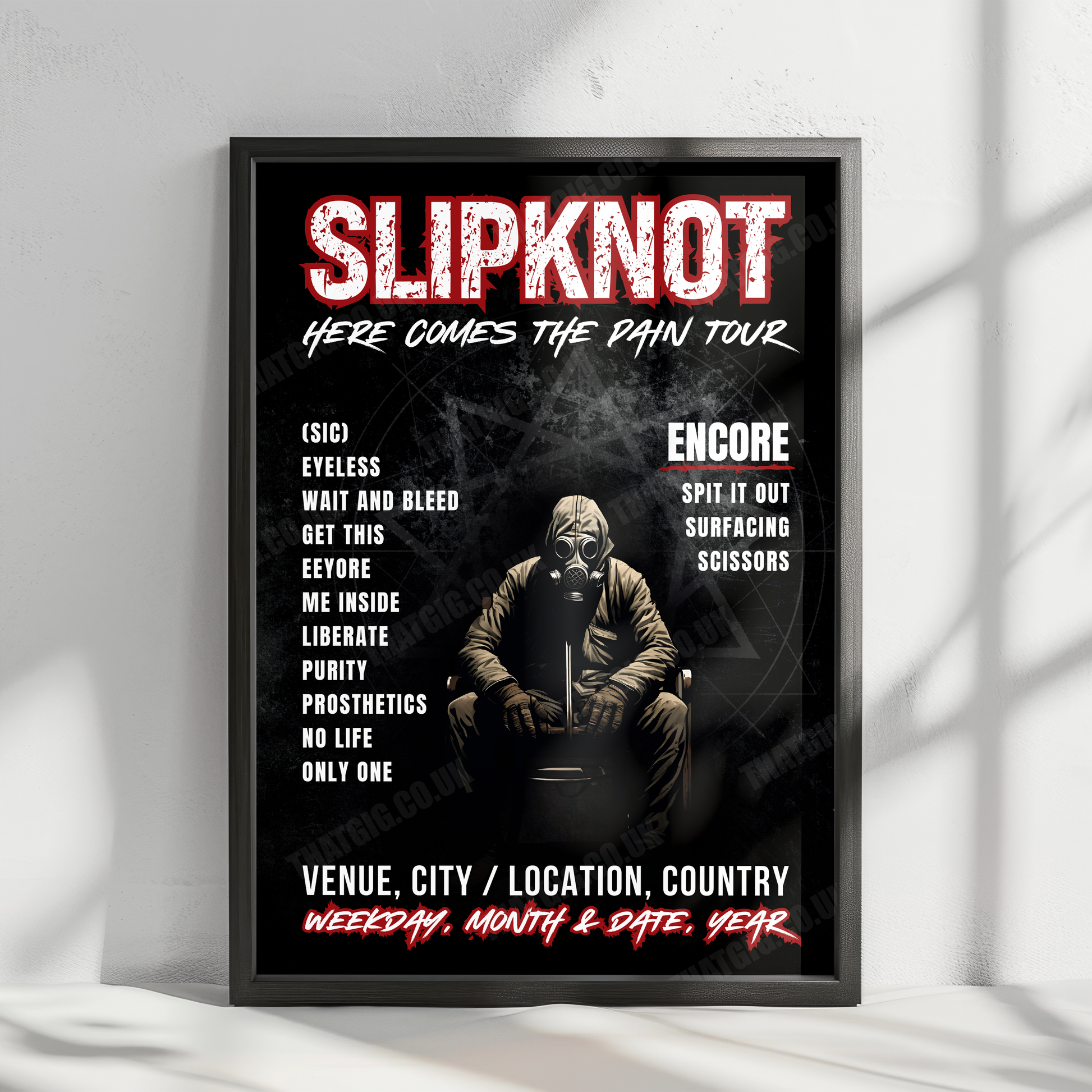 Slipknot Setlist Poster - Intuit Dome, Inglewood, CA, USA - September 13th, 2024
