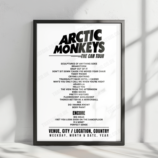 Arctic Monkeys Setlist Poster - Zenith, Munich - April 25th, 2023