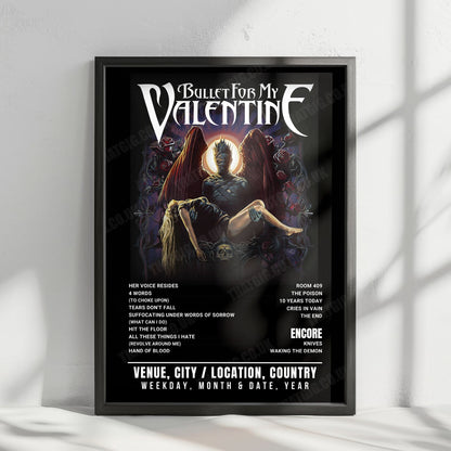 Bullet for My Valentine Setlist Poster - Coliseo MedPlus, Bogota - December 5th, 2025