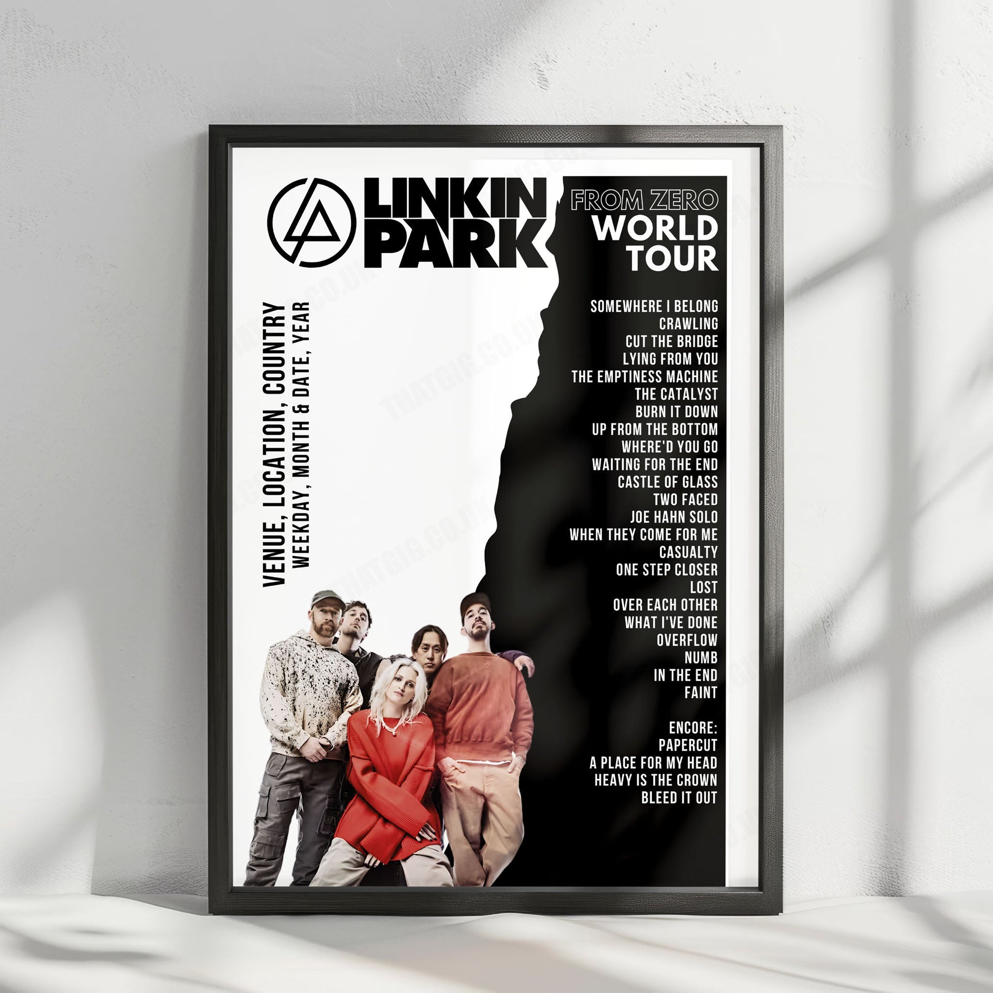 Linkin Park Setlist Poster - Barclays Arena, Hamburg - September 22nd, 2024