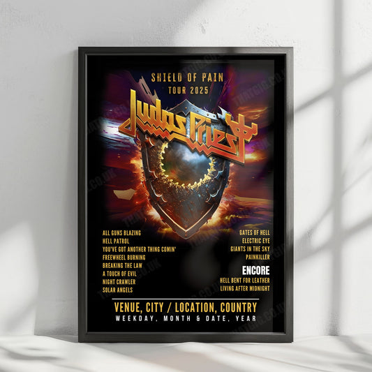 Judas Priest Setlist Poster - Hallenstadion, Zurich - July 3rd, 2025
