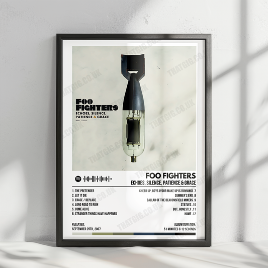 Foo Fighters "Echoes, Silence, Patience & Grace" Album Cover Poster - with Complete Tracklist