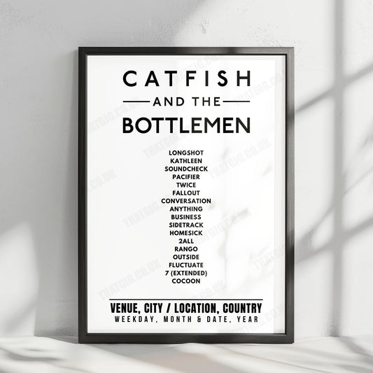 Catfish and the Bottlemen Setlist Poster - Little John's Farm, Reading - August 25th, 2024