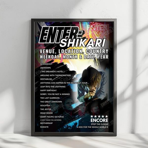 Enter Shikari Setlist Poster - Palladium Times Square, New York, NY, USA - October 19th, 2024