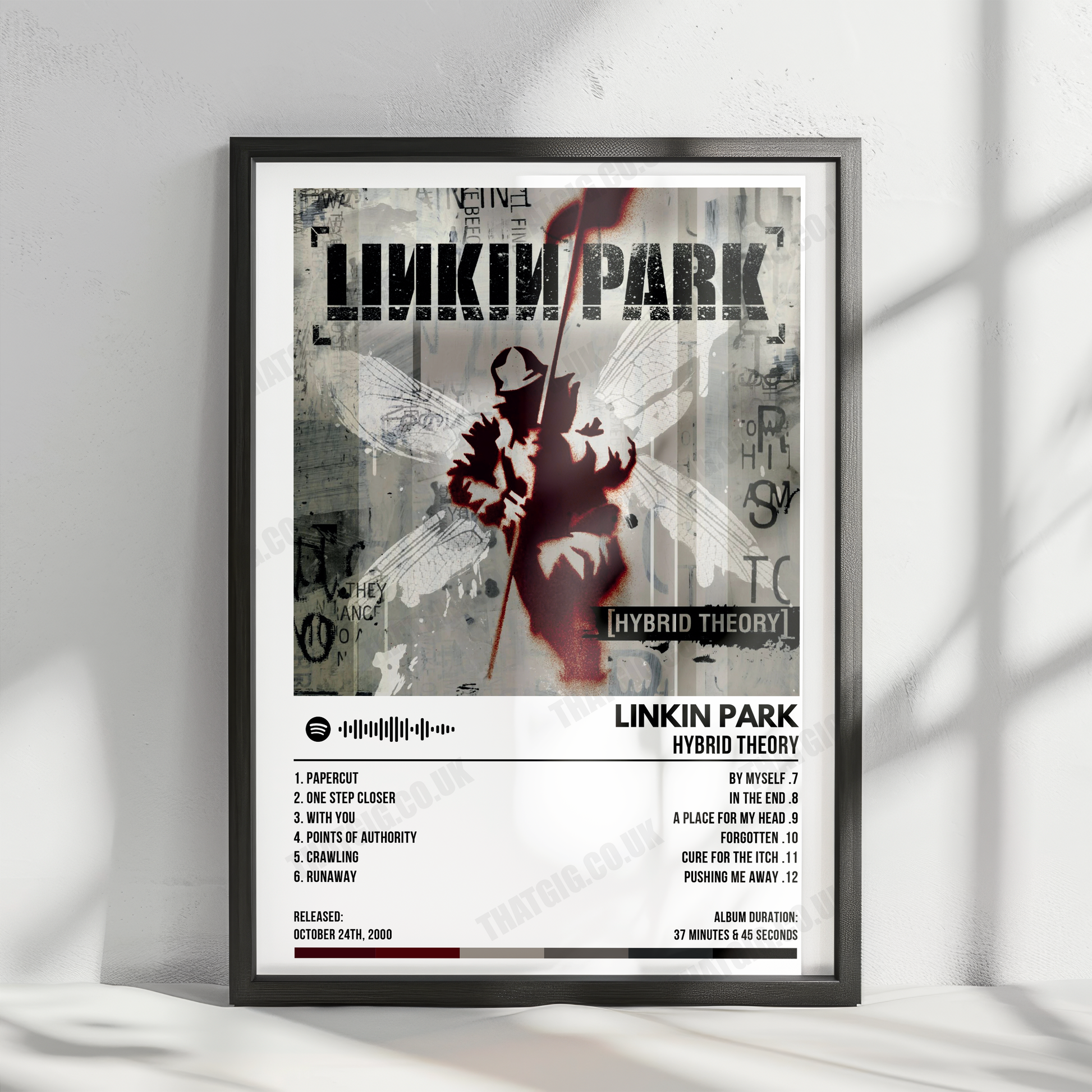 Linkin Park "Hybrid Theory" Album Cover Poster - with Complete Tracklist