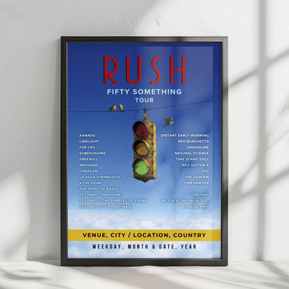 Rush Setlist Poster - Scotiabank Arena, Toronto - August 11th, 2026
