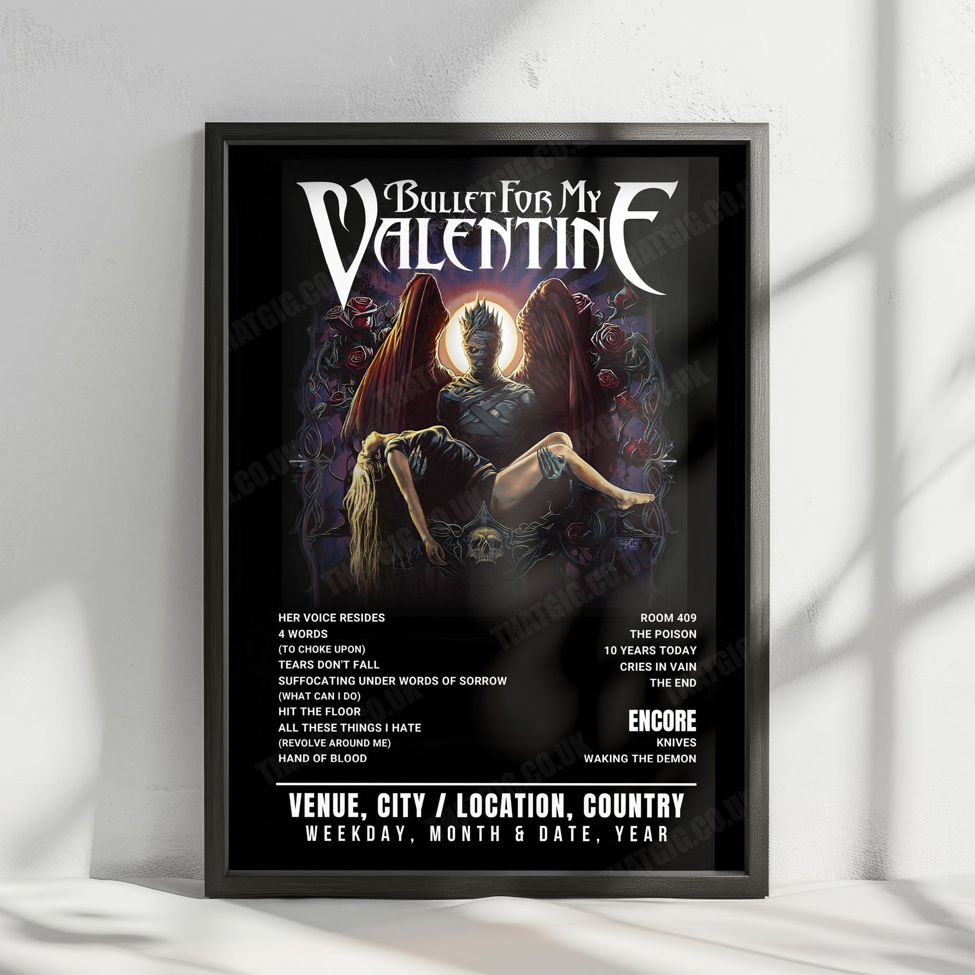 Bullet for My Valentine Setlist Poster - Allianz Parque, São Paulo - December 20th, 2025