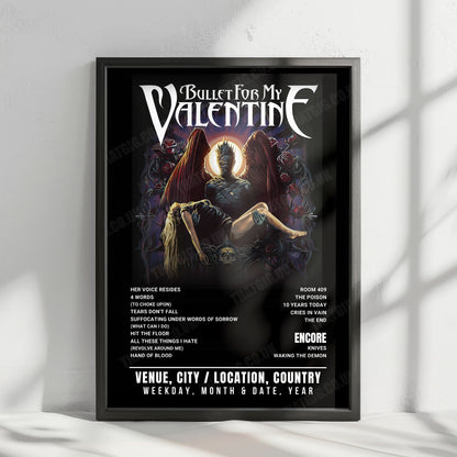 Bullet for My Valentine Setlist Poster - Allianz Parque, São Paulo - December 20th, 2025