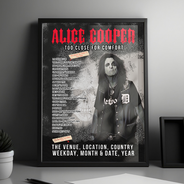 Alice Cooper Setlist Poster - Royal Caribbean - Independence of the Seas, Miami - February 14th, 2025