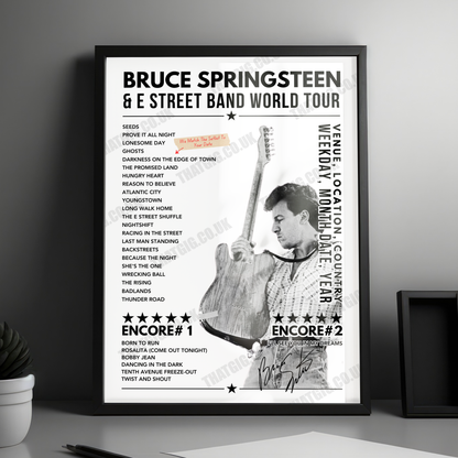 Bruce Springsteen Setlist Poster - Strawberry Arena, Solna, Sweden - July 18th, 2024