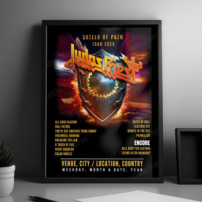 Judas Priest Setlist Poster - Isleta Amphitheater, Albuquerque - October 23rd, 2025