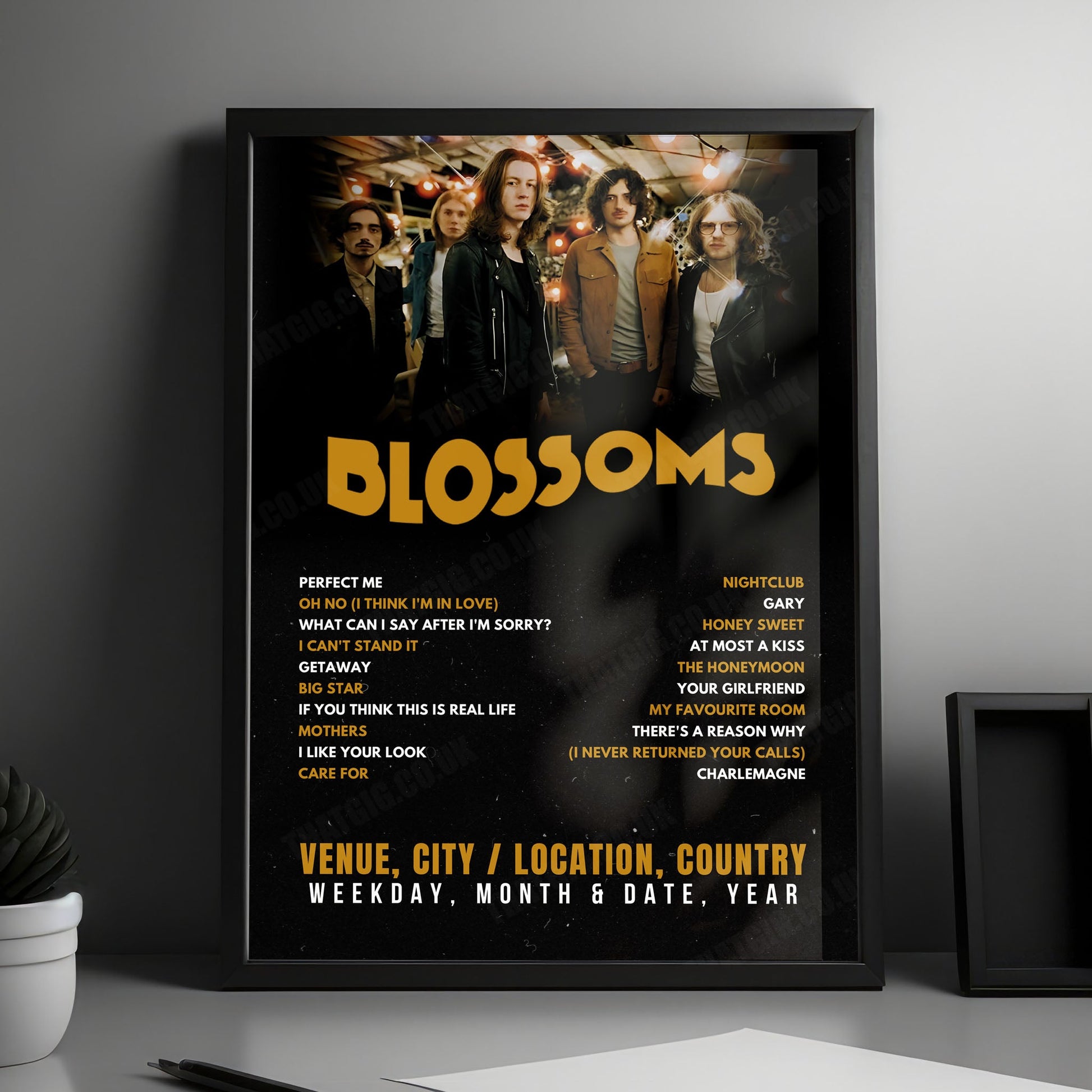 Blossoms Setlist Poster - St. Anne's Park, Dublin - May 30th, 2025