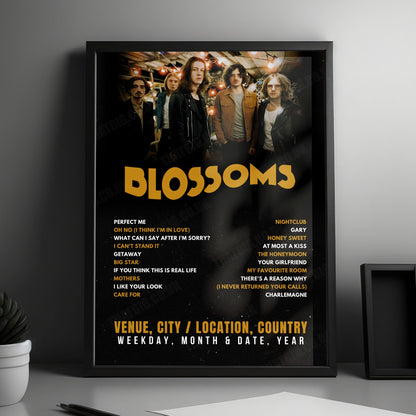 Blossoms Setlist Poster - St. Anne's Park, Dublin - May 30th, 2025