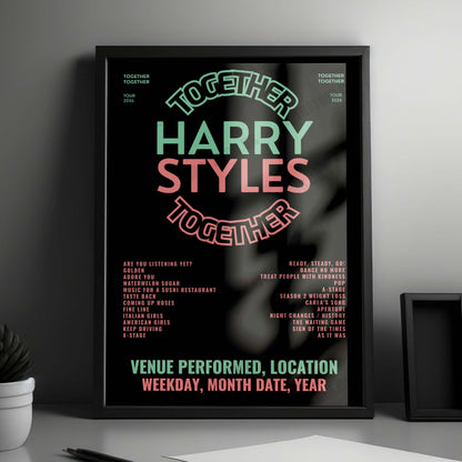 Harry Styles Setlist Poster - Madison Square Garden, New York - September 12th, 2026