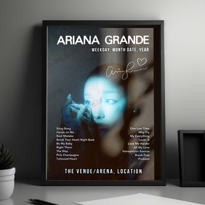 Ariana Grande Setlist Poster - The O2 Arena, London - August 15th, 2026