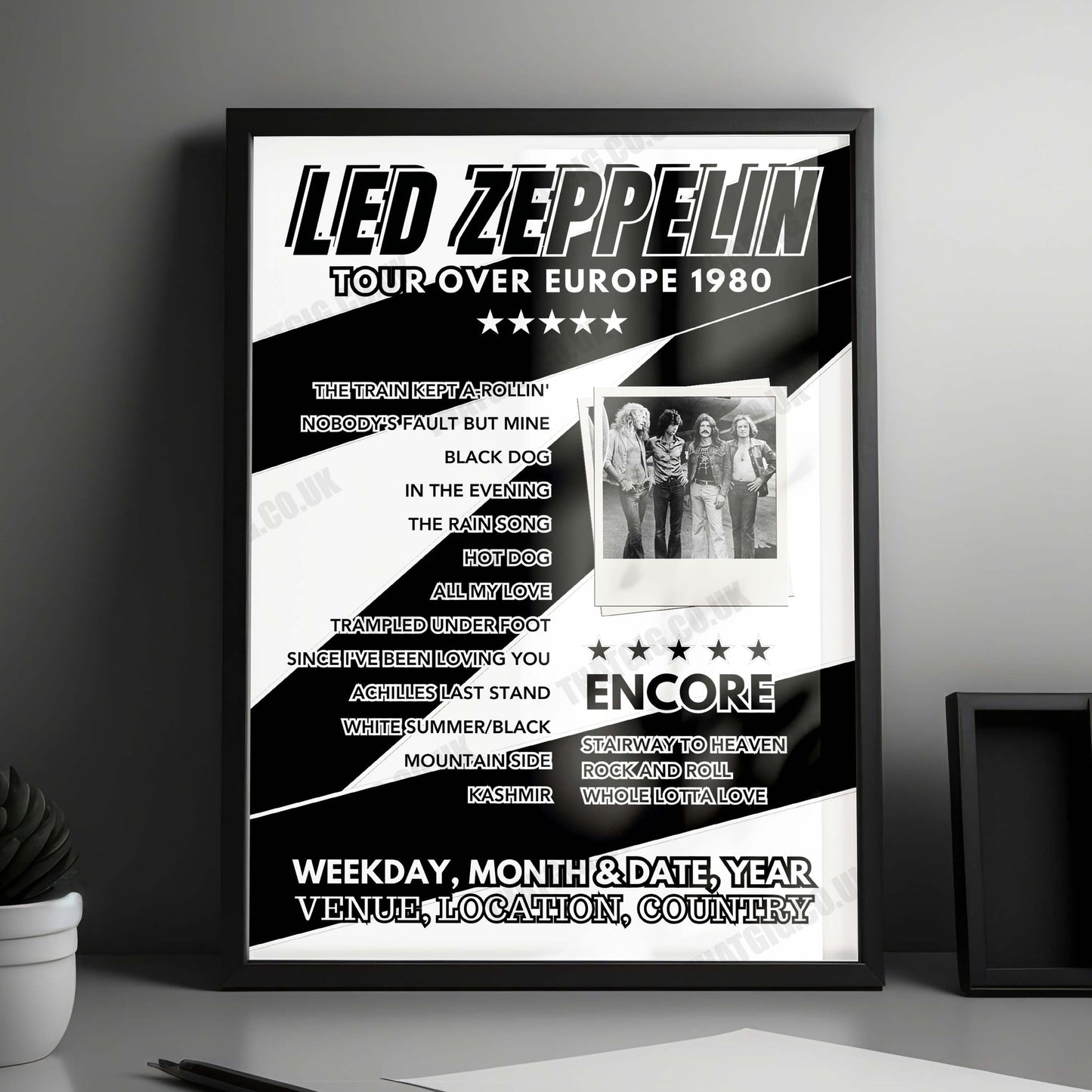 Led Zeppelin Setlist Poster - The O2 Arena, London - December 10th, 2007