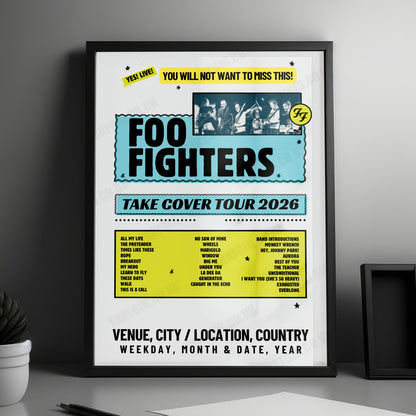 Foo Fighters Setlist Poster - Anfield, Liverpool - June 25th, 2026
