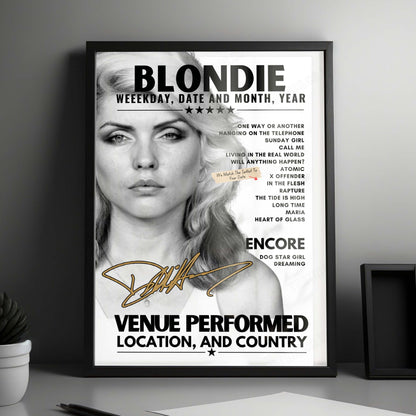 Blondie Setlist Poster - Caribbean Gardens, Melbourne - April 20th, 2024